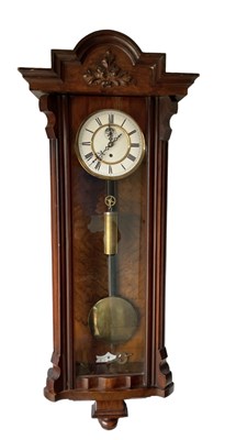 Lot 90 - A late 19th century mahogany cased Vienna drop...