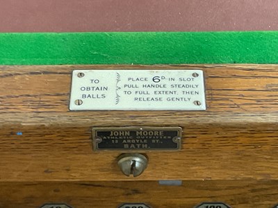 Lot 80 - A bar billiards table manufactured by John...