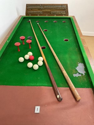 Lot 80 - A bar billiards table manufactured by John...