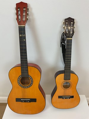 Lot 126 - Two guitars, the larger of unknown manufacture...