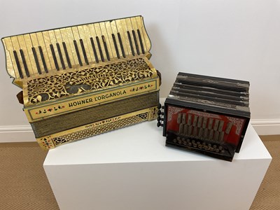 Lot 127 - Two 20th century accordions, comprising a...