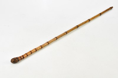 Lot 1472 - A 19th century bamboo swordstick, 86cm.