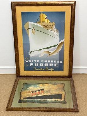 Lot 281 - Two shipping lines advertising pictures,...