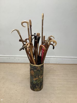 Lot 1393 - A large collection of walking sticks to...