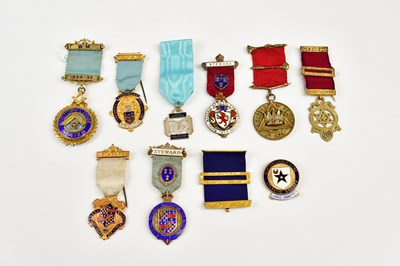 Lot 22 - Seven silver and silver gilt Masonic 'jewels'...