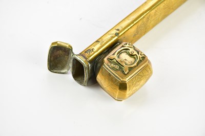 Lot 2737 - A 19th cenutry Chinese brass scholar's...