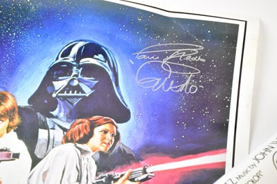 Lot 1832 - STAR WARS; two signed New Hope reprinted...