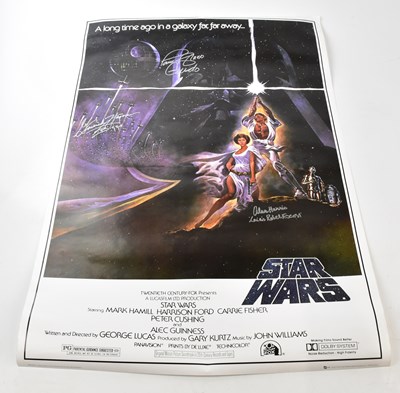 Lot 1832 - STAR WARS; two signed New Hope reprinted...