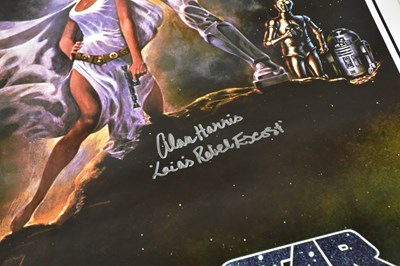 Lot 1832 - STAR WARS; two signed New Hope reprinted...