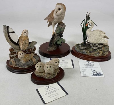 Lot 161 - BORDER FINE ARTS; four animal figure groups...