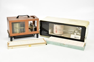 Lot 1370 - Two vintage barographs, including a metal...
