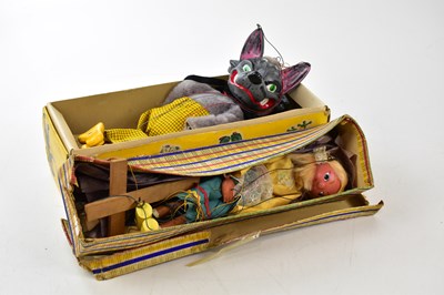 Lot 1638 - PELHAM; two vintage puppets including wolf (2).
