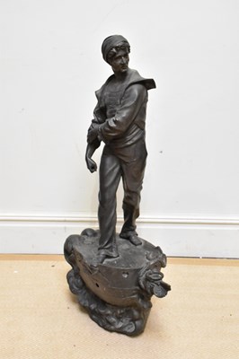 Lot 1593 - AFTER CH ALASSE; an early 20th century bronzed...