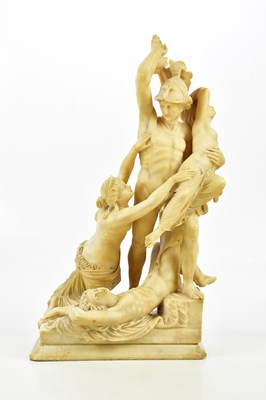 Lot 1598 - A late 19th century carved alabaster figure...