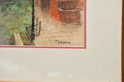 Lot 1809 - TOM BROWN; pastel, Mark Addy bridge, signed...