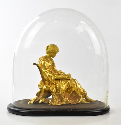 Lot 1597 - AFTER V MOREAU; a ormolu model of a seated...