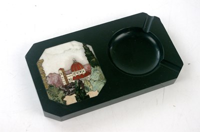 Lot 1470 - An Italian Pietre Dure ashtray decorated with...