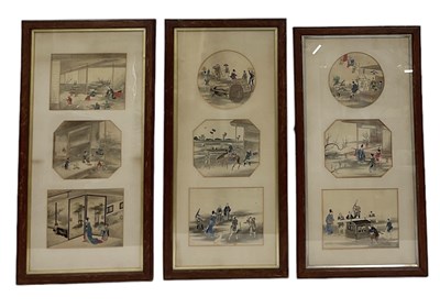 Lot 1020 - A set of nine early 20th century Chinese...