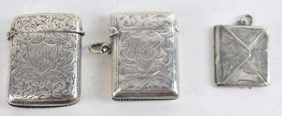 Lot 707 - A Victorian hallmarked silver vesta case,...