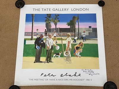 Lot 669 - AFTER PETER BLAKE; a rolled and unframed...