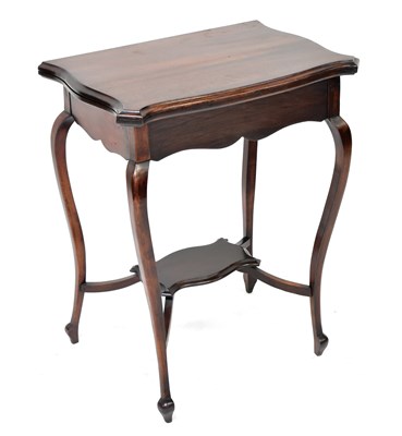 Lot 12 - An Edwardian mahogany fold-over card table...