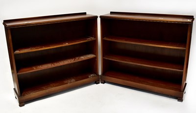 Lot 85 - A pair of Georgian-style mahogany floor...