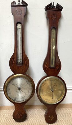 Lot 1358 - Two 19th century inlaid mahogany wheel...