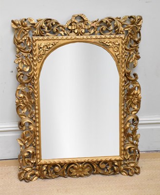 Lot 1013 - A 19th century gilt wood rectangular wall...