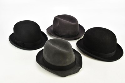 Lot 1550 - Two vintage bowler hats including a Christy's...