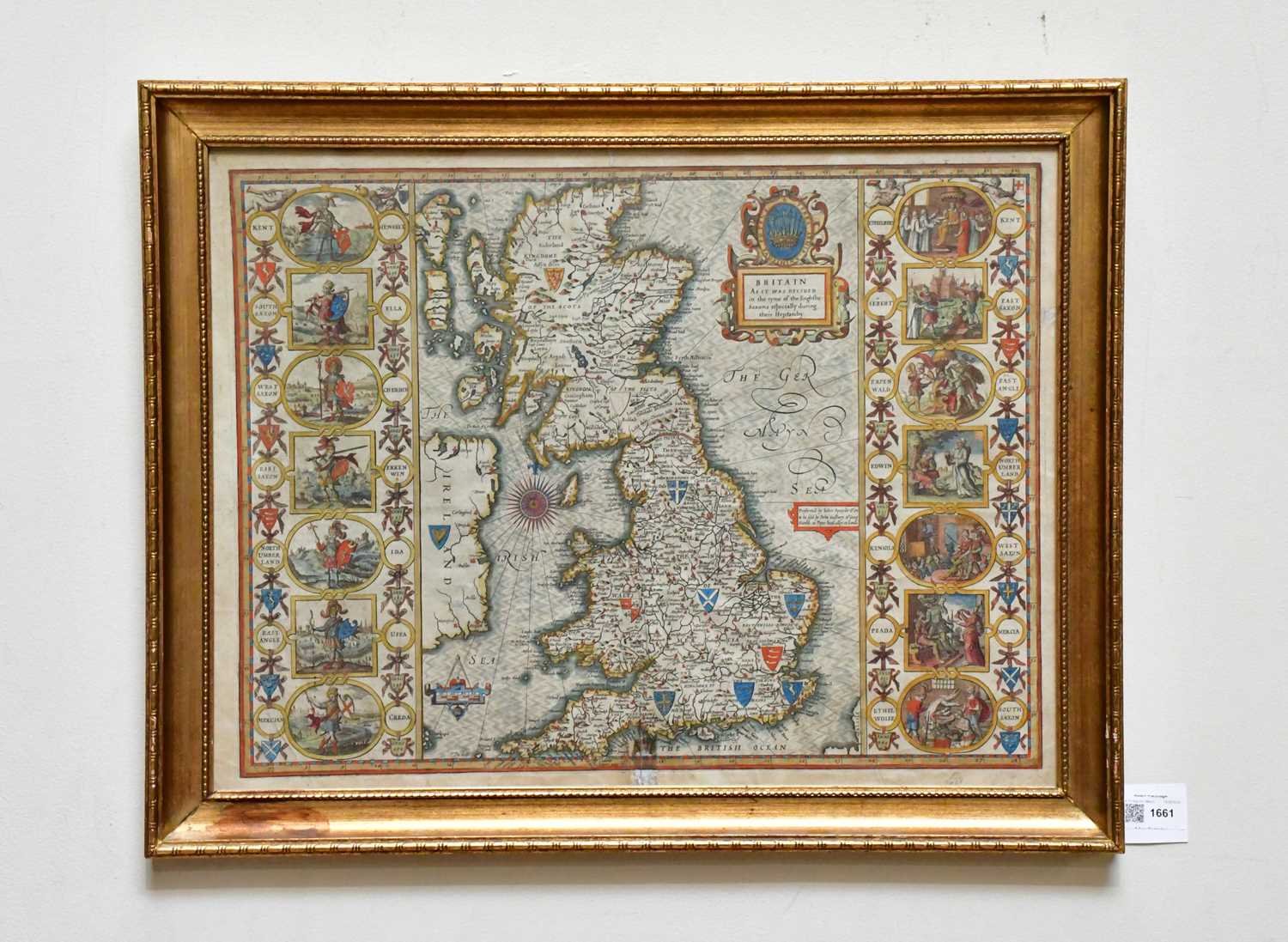 Lot 1661 - JOHN SPEEDE; 'Britain, as it was, devided into...