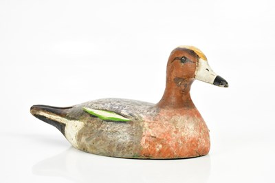 Lot 1460 - A vintage duck decoy, length 25cm.