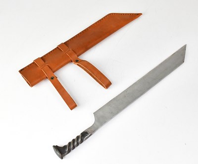 Lot 395 - RAVEN FORGE; a rail spike sword with 13"...