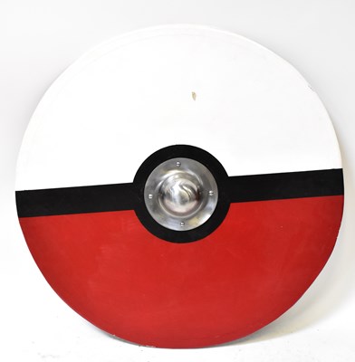 Lot 385 - RAVEN FORGE; a custom 'Pokéball' shield with...