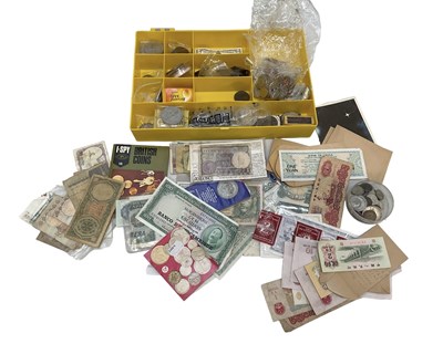 Lot 1377 - A quantity of all world coins and banknotes...