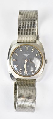 Lot 1336 - ROTARY; a gentlemen's vintage stainless steel...
