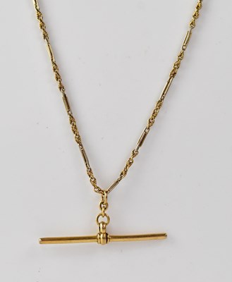 Lot 1302 - A 9ct gold dainty bar and chain link watch...