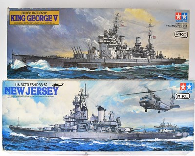 Lot 278 - TAMIYA; four 1:350 scale model boat kits,...