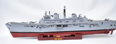 Lot 412 - HMS ARK ROYAL R07; a very large wooden model...