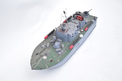 Lot 262 - P1011 HMS BRAVE BORDERER; a wooden model of a...