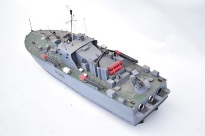 Lot 262 - P1011 HMS BRAVE BORDERER; a wooden model of a...