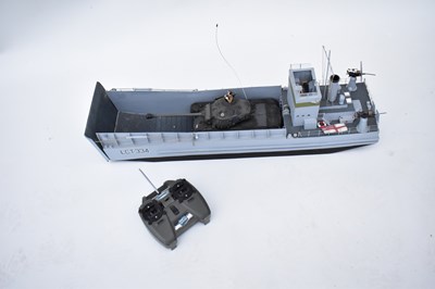 Lot 228 - HMS LCT 334; a remote control plastic model of...