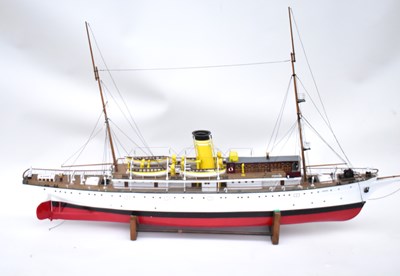 Lot 253 - SMS KOMET; a large plastic painted steam and...