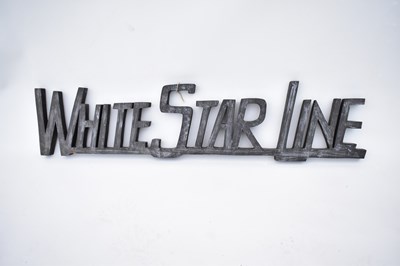 Lot 292 - WHITE STAR LINE; a painted wooden sign, 26 x...