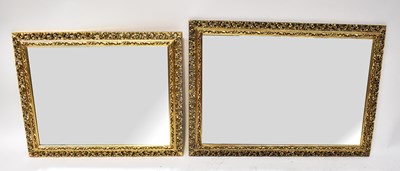 Lot 97 - Two gilt framed wall mirrors, each with...