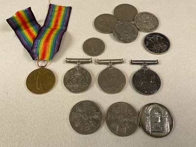 Lot 110 - A pair of WWI Medals, the Victory Medal and...