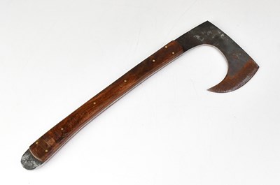 Lot 388 - RAVEN FORGE; a hand forged throwing axe with...