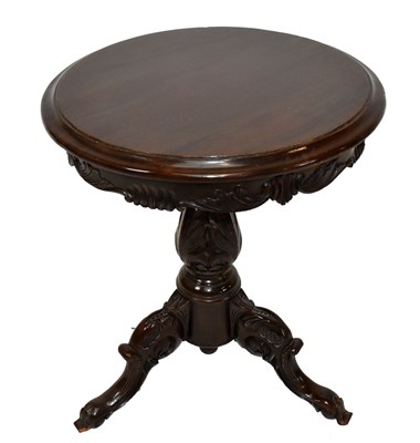Lot 3074 - A reproduction mahogany tripod table, height...