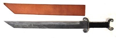 Lot 364 - A re-enactment Viking seax broad sword, with...