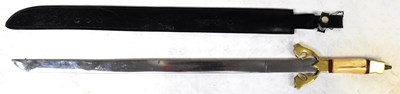 Lot 347 - A re-enactment Chinese straight sword, with 27"...