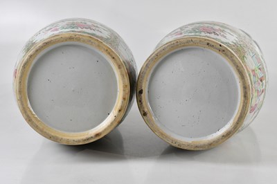 Lot 1008 - A pair of 19th century Chinese Canton vases,...